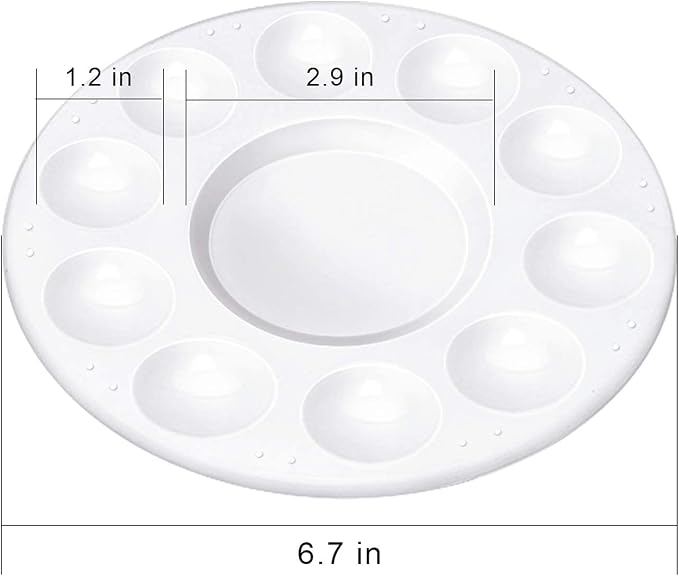 8pcs Paint Tray Palettes, Plastic White Palettes - Image 5
