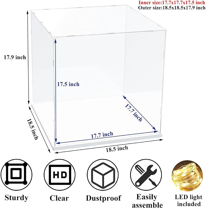 DuvinDD Acrylic Display Case for Collectibles Lego Clear Acrylic Display Box - Image 2