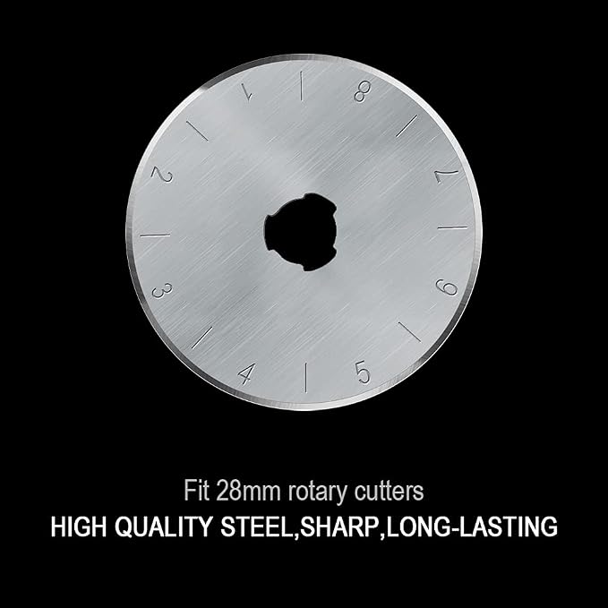 HEADLEY TOOLS 28mm Rotary Cutter Blades 10 Pack Fits Olfa, Replacement Rotary - Image 2