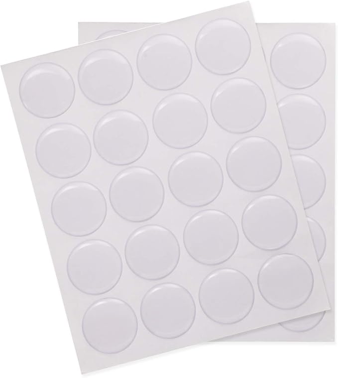 Shapenty 1Inch/25mm Clear Round Epoxy Resin Dome Stickers Circles Dots by Shapenty