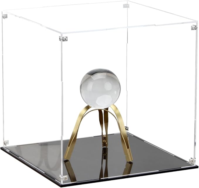 11 Inch Acrylic Display Case for Collectibles, Cube Acrylic Box for by KCGANI