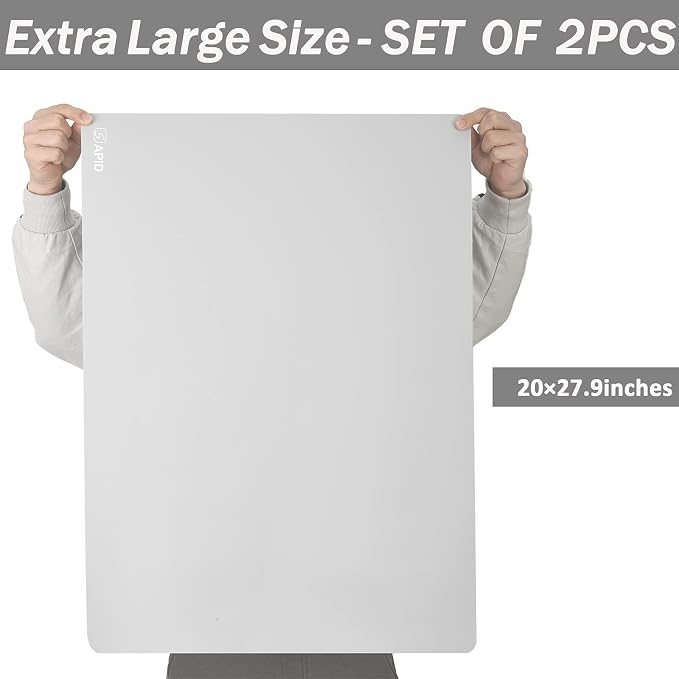 Sapid 2Pcs Thick Silicone Mat for Crafts, Nonstick Silicon Sheet for Epoxy Resin - Image 2