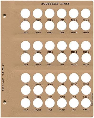 Dansco US Roosevelt Dime Coin Album 1946 - Image 2