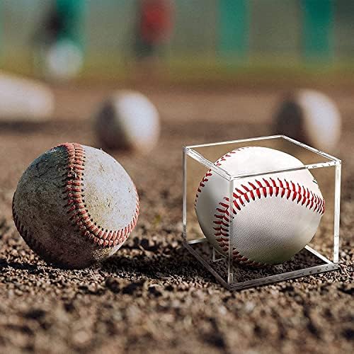 Baseball Display Case, 12 Pack Clear Acrylic Cube Holder Set | Dustproof Clear - Image 5