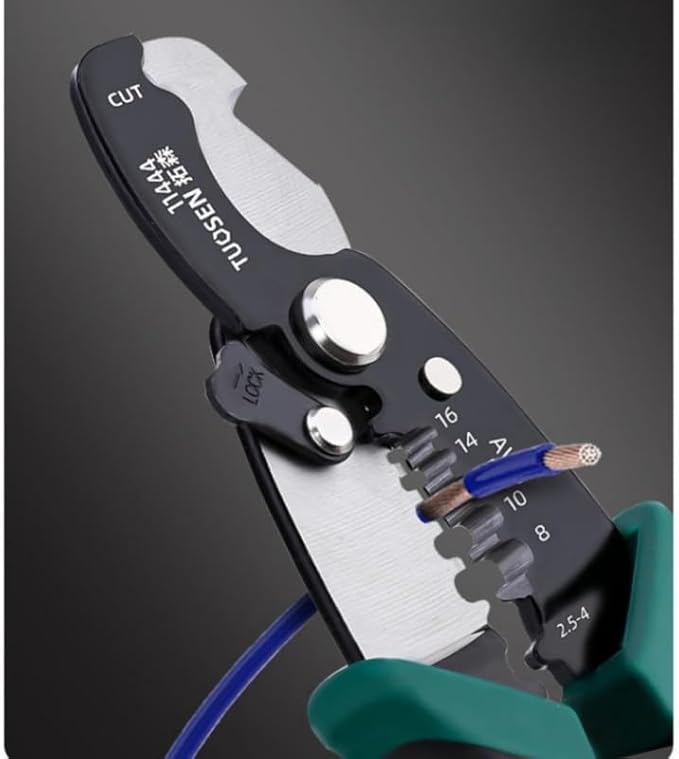 Zsling 8 Inch Inch Wire Strippers Crimpers Cutter Pliers Multi-Function Hand Tool Cable Cutting Wire Cutters