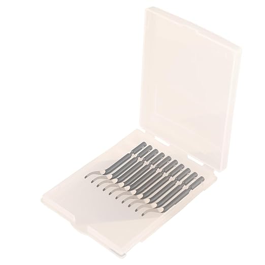 10PCS Deburring Blades Set, BK3010 S150 Blades for Small Holes (Diameter <1.5mm), 1.69in High-Speed Steel Rotary Blades for Precision Deburring, Compatible with Universal Deburring Tools