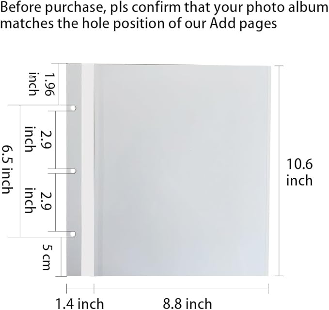 Vienrose Photo Album Self Adhesive Scrapbook Refill Pages - Image 2