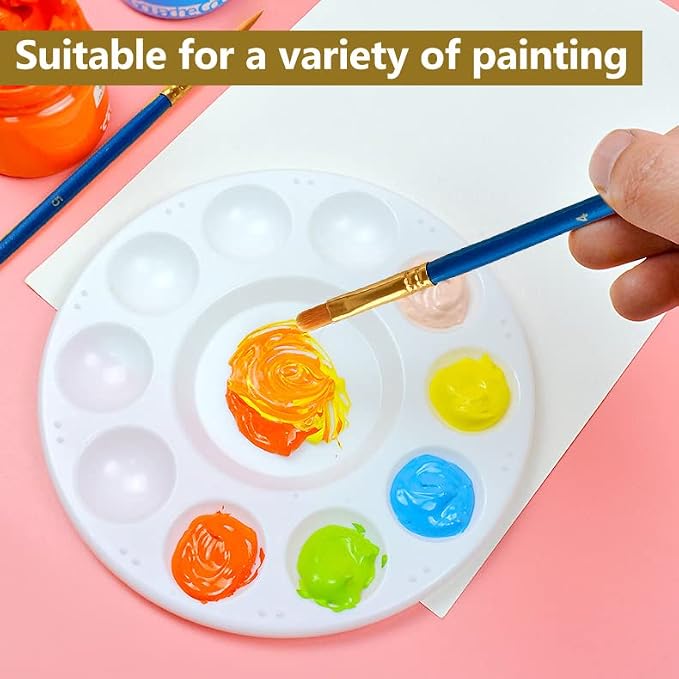 15 Pack Paint Tray Palettes for Kids, Plastic White Palettes for Students - Image 8