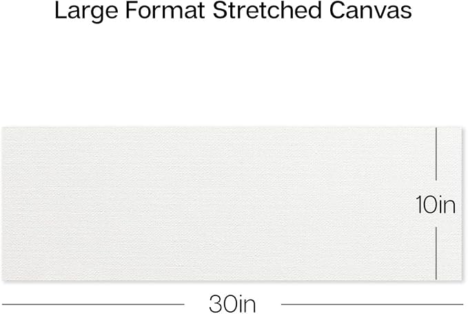 KINGART Stretched White Canvas Set – Panoramic Rectangle, 10x30 Inch, Triple - Image 4