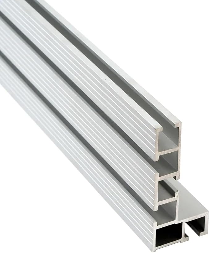 75 Type Table Saw Fence, Aluminum Miter Fence, Miter Gauge Fence, Multi T-Track Fence for Woodworking (Sliver)