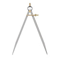 Spring Joint Caliper - [10 Inch] Carbon Steel Spring Divider Caliper with Brass Fulcrum for Metalworking Drawing Use, Flat Leg