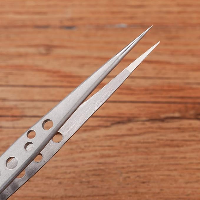 Wolfride 5Pcs Stainless Steel Tweezers Precision Tweezer Tool Set - Image 4