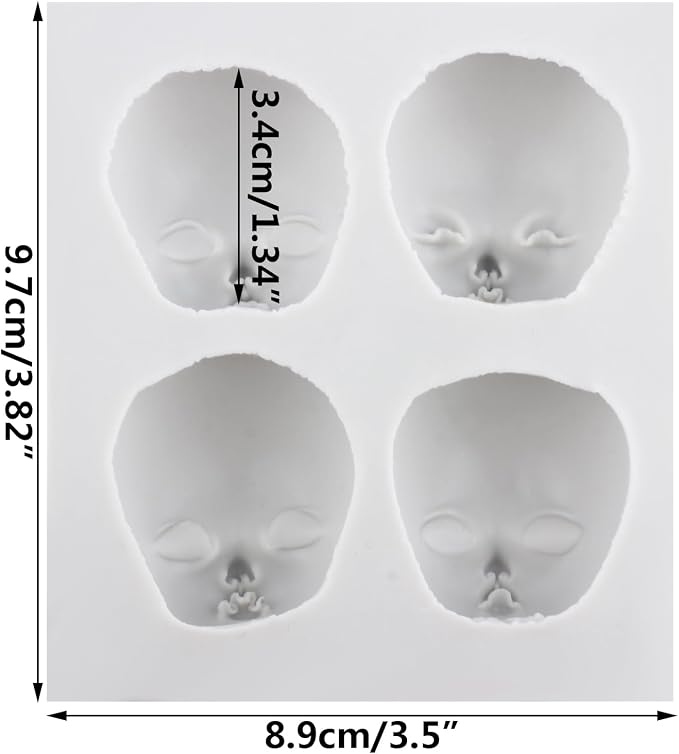 Baby Face Clay Mold Doll Face Silicone Molds - Image 2