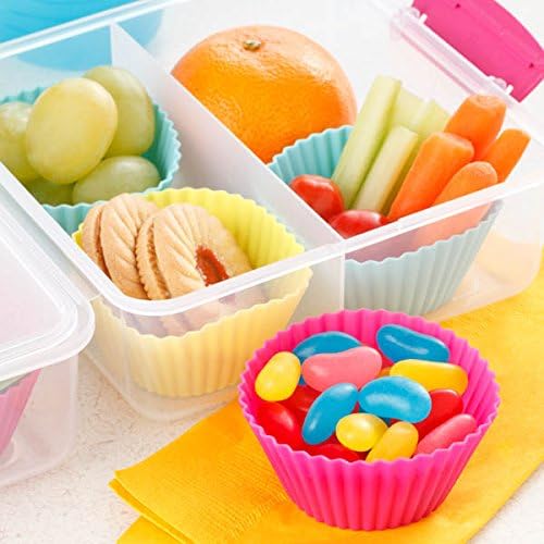 Silicone Cupcake Liners Baking Cups Non-Stick Jumbo Reusable Muffin Molds Bento - Image 4
