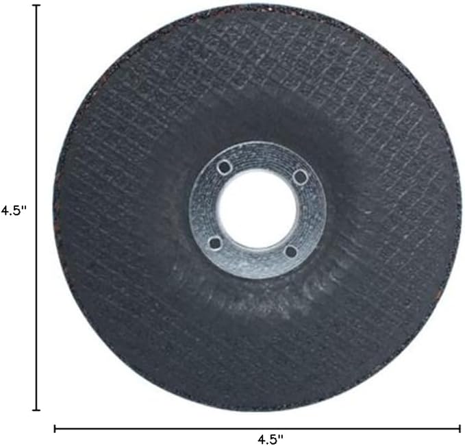 BHA Depressed Center Metal Grinding Wheels for Angle Grinders, 4.5” x 1/4” x 7/8” - 5 Pack