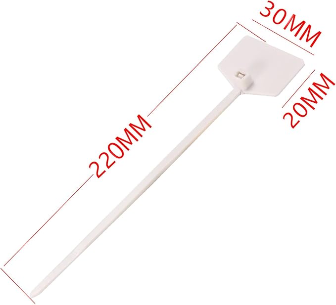 8 in Marker Nylon Cable Ties, Plastic Water Proof Tags, Self-Locking Written-on Cable Marker, Security Seals Label for Cabling, Wire Marking Label, Shipping Hanging Tags - Mulit colors/ 100pcs
