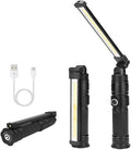 Rechargeable Work Light, 360° Rotate Design, Magnetic LED Work Light Foldable Flashlight,5 Lighting Modes,Mechanic Light, Portable Outdoor Lamp for Car Repair,Camping, Emergency