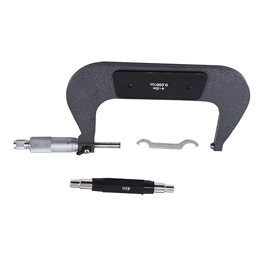 4-5 in Precision Outside Micrometer W/Box, Accuracy 0.0001 in, Professional Grade Precision Machinist Tool