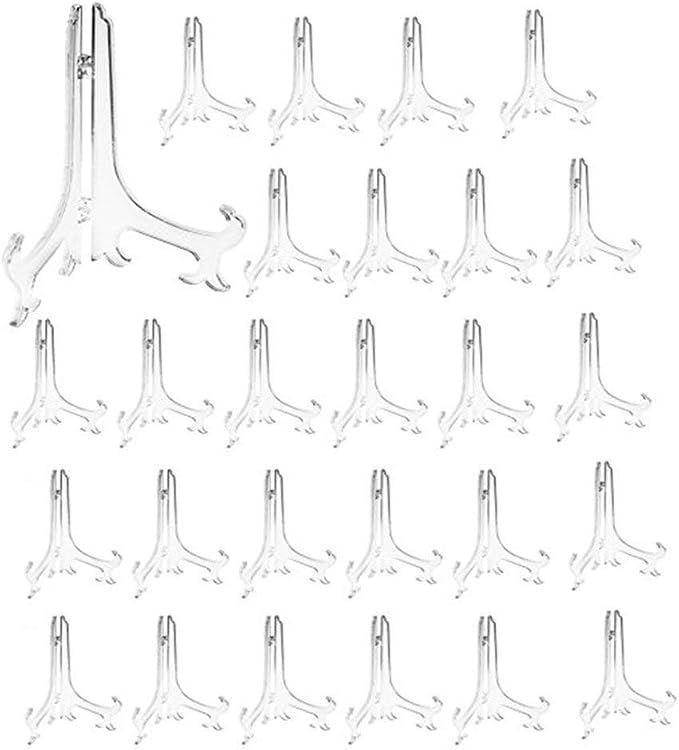 Artliving 6 Inch Acrylic Card Display Stands, Small Plastic Easels and by Artliving