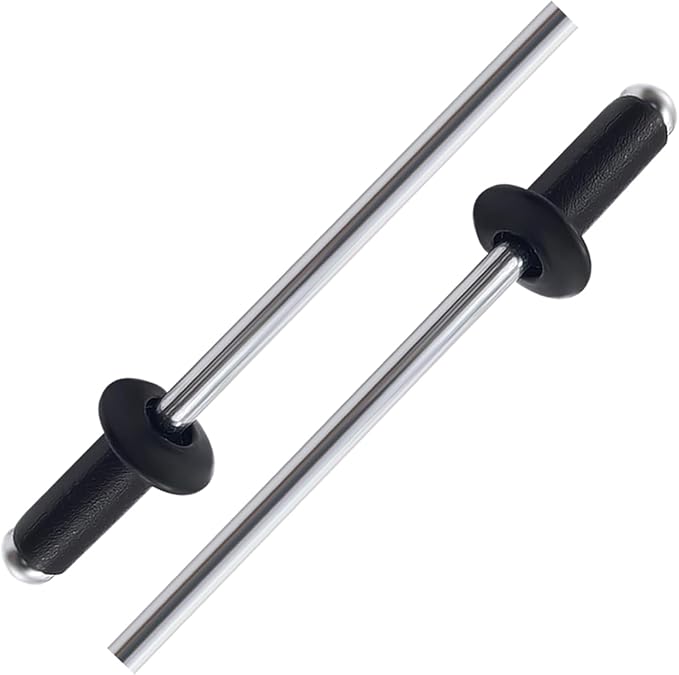 170pcs Black 3/16" x 1/2" Aluminum Blind Rivets, 4.8x 12.7mm Pop Rivets,Aluminum Grip and Steel Mandrel