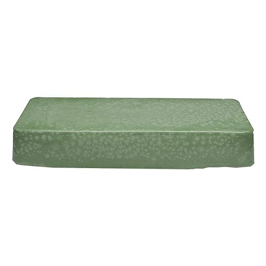 Benchmark Abrasives Buffing Compound for Metal Polishing Removing Scratches from Hard Metals, Stainless Steel, Chrome, Iron, 1 Pound Bar (Emerald Green)