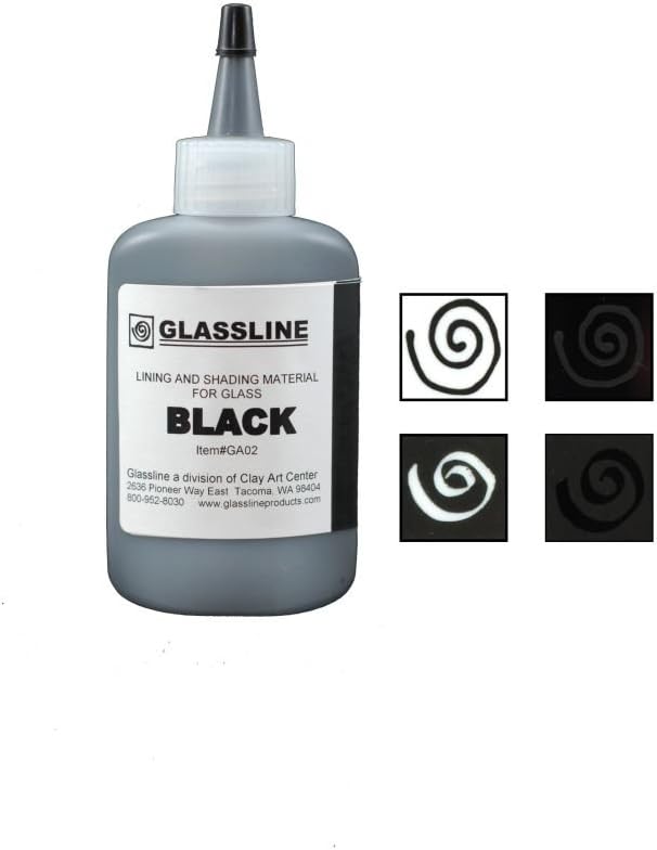 Glassline Black Fusing Paint Pen 2 oz Bottle by Unknown