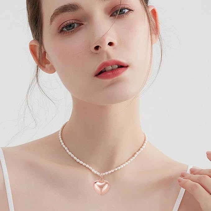 Beebeecraft 10Pcs Rose Gold Plated Heart Pendant Charms Metal Brass Love Heart - Image 6