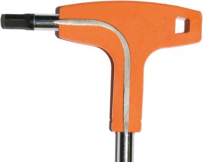 Beta 96TINOX Set of 7 Stainless Steel High Torque T-Handle Hex Key Allen Wrenches, SAE 3/32"- 5/16"