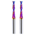 2PCS Upcut Spiral Router Bit 1/4 Inch Shank 3/16 Inch Cutting Diameter 1 inch Cutting Length with Extra Long Life Coating CNC Router Bits End Mill for Wood Cutting, Slot Mortise, Engraving