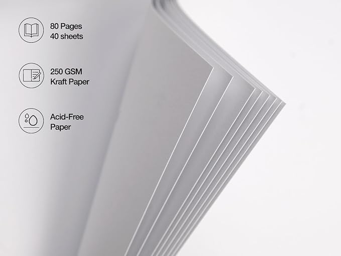 potricher 12 x 12 Inch Large DIY Scrapbook Photo Album 80 Pages Thick Kraft - Image 5