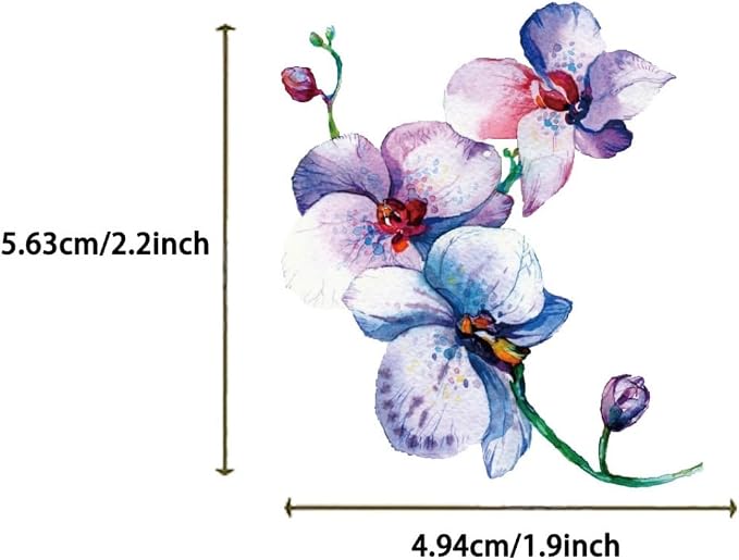 50 Pcs Clear PET Orchid Stickers - Image 7
