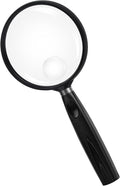 Feosky Handheld Reading Magnifier, 10X Magnifier, 75mm Shatterproof Lens by Feosky