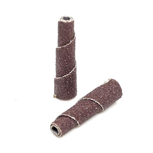Benchmark Abrasives Aluminum Oxide Tapered Sanding Cartridge Rolls for Blending Deburring Polishing Sanding Metals, Rotary Sander - Drill & Die Grinder Abrasives (10 Pack)(3/8" x 1-1/2", 80 Grit)