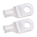 SELTERM 2pcs 6 AWG 1/4" Stud (Wide Pad) Tinned Copper Wire Lugs, Battery Lugs, Ring Terminals, Battery Cable Ends, 6 Gauge Ring Terminal Connectors, UL Marine Grade Battery Terminal Connectors