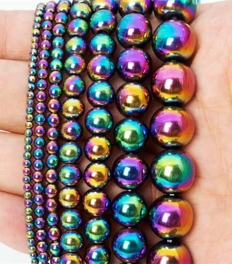 Zenkeeper About 180 Pcs Rainbow Hematite Beads - Image 4