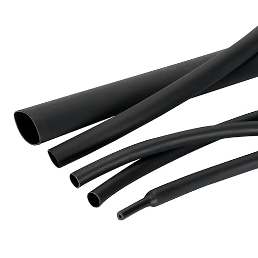 3:1 Heat Shrinkable Tubing with Adhesive Lining,1/8 in'' Marine Grade Dual Wall Shrink Tubing,50 Feet Roll,Insulation Sealing Oil-Proof Wear-Resistant,UL Listed and RoHS Compliant Black