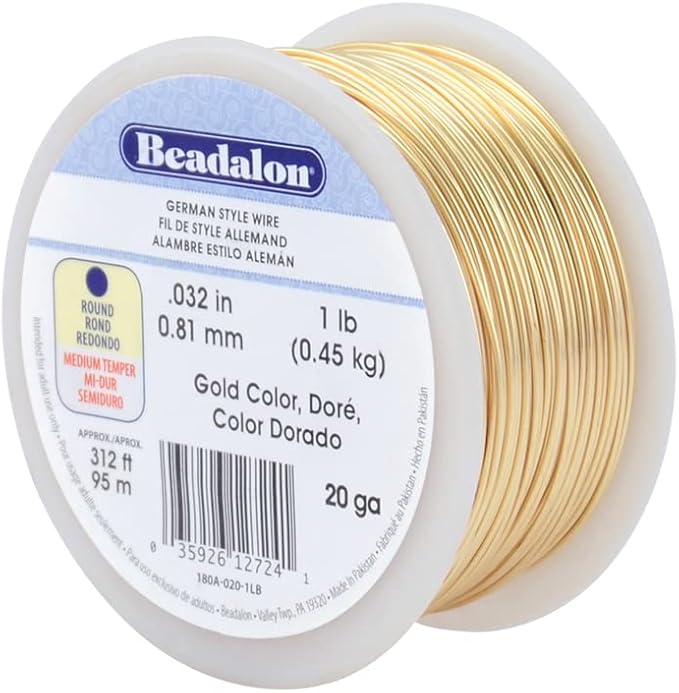 Beadalon German Style Wrapping Wire, 18 Gauge, 4 m / 13 ft by Beadalon
