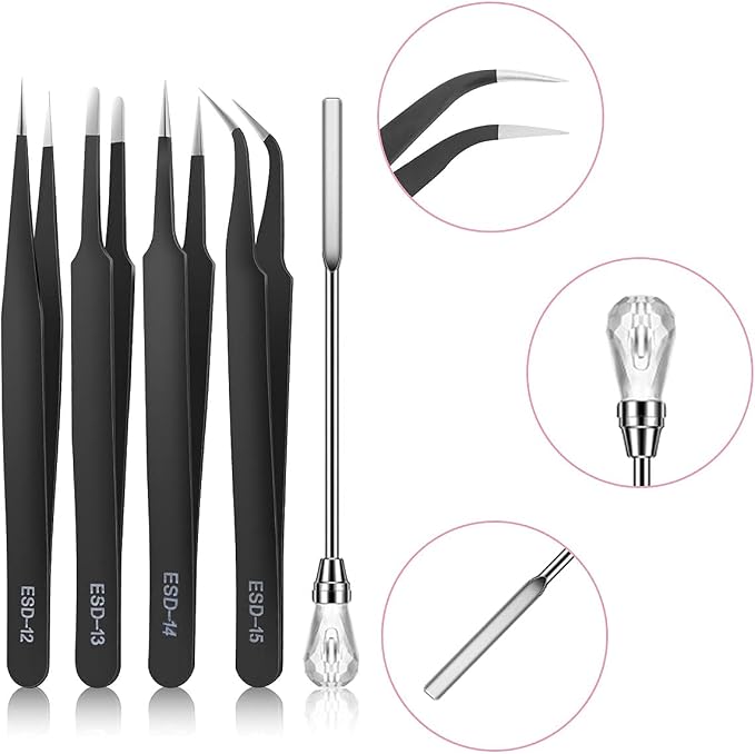 11 Pcs Resin Mold Tools Set Stirring Needle Spoon Tool Tweezers Precision Kit - Image 7