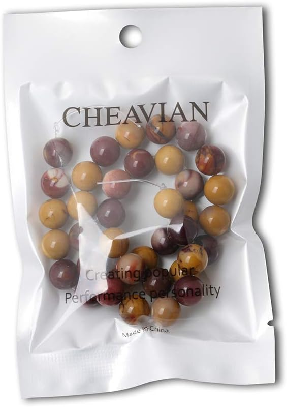 35PCS 10mm Natural Moonkaite Jasper Gemstone Round Loose Beads - Image 5