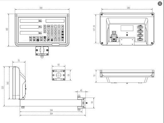 Mill DRO Kit 12" 16" 30" IP67 Magnetic Scale Linear Encolde + 3 Axis Digital Readout for Bridgeport 9X42 Table Bench
