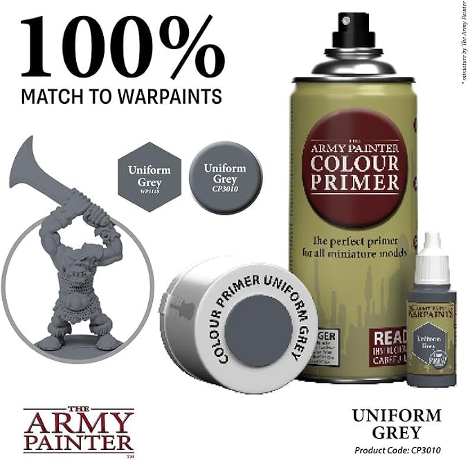 The Army Painter, Colour Primer: Uniform Grey, 13.5oz - Image 5