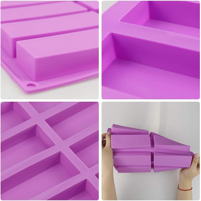 Palksky 8 Cavity Rectangle Granola Bar Silicone Mold/Nutrition/Cereal Bar Molds - Image 7