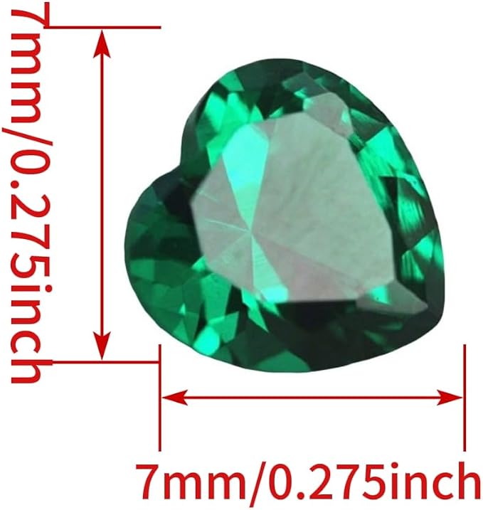 Emerald Green Color Cubic Zirconia Loose Beads Unset - Image 2