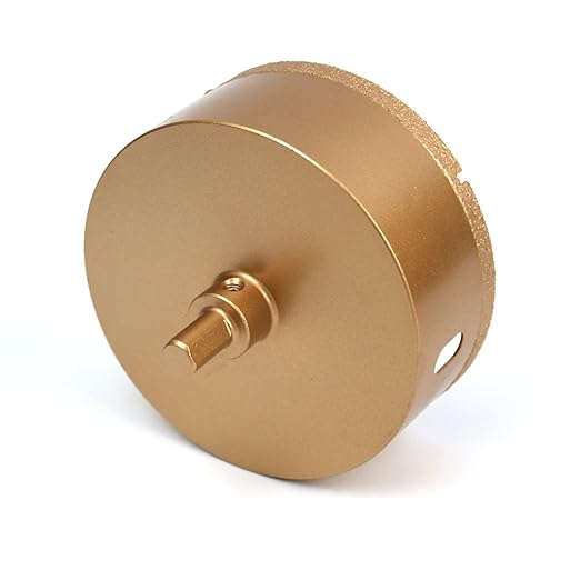 Brazed Diamond 4 inch Hole Saw with Center Drill Bit for Ceramic,Porcelain,Tile,Glass,Granite Quartz,Marble,Gemstone,Dry Drilling 100mm