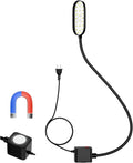 5W Magnetic Work Light, 500 Lumen LED Flexible Gooseneck Lamp with Magnetic Base for Sewing Machines, Industrial Lathes, Grills, Workbenches