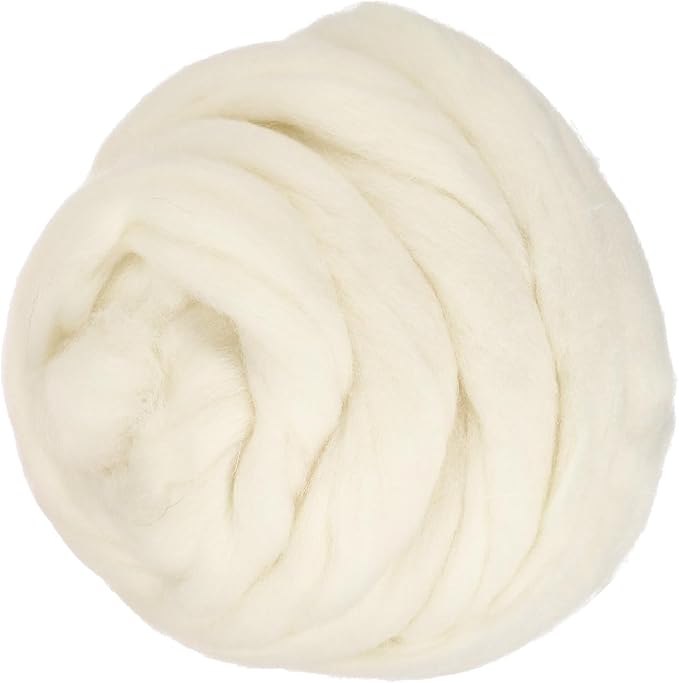 PATIKIL Wool Roving Yarn, 150G/5.3OZ Soft Felting Wool Pure Chunky Roving Yarn by PATIKIL