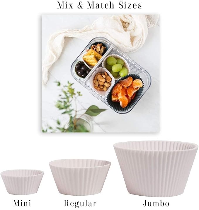 The Silicone Kitchen Reusable Mini Silicone Baking Cup, BPA Free, Dishwasher - Image 6
