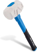 Real Steel Rubber Mallet Hammer 32 OZ White Rubber Hammer with Solid Head, Double-faced Mallets for Flooring, Woodworking, Camping, Automotive 0323
