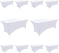 10-Pack 8ft White Spandex Table Covers by Unknown