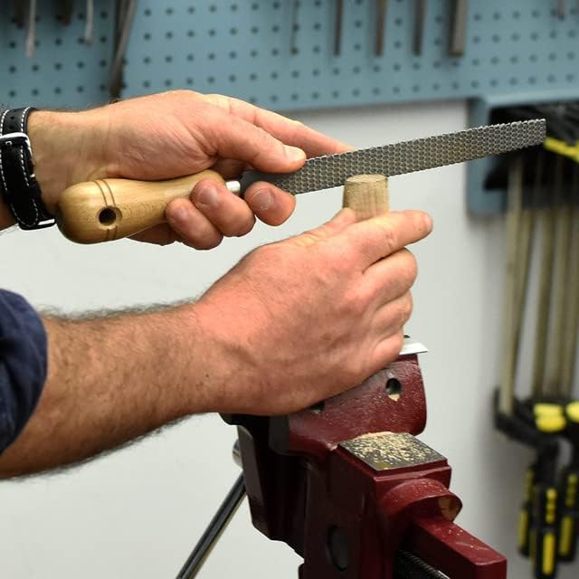 Kings County Tools 8" Half Round Woodworking Rasp | High Quality Steel Material | Durable and Long-Lasting | 4" Beech Wood Handle